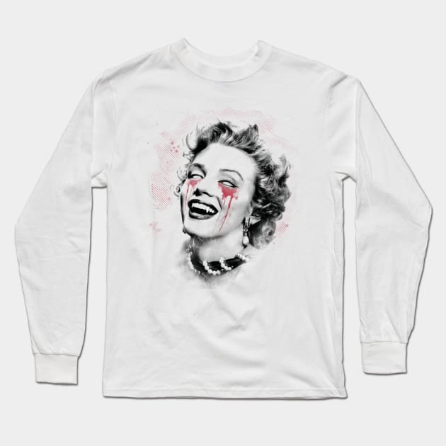 Marilyn the Vampire Long Sleeve T-Shirt by Israelitoflores